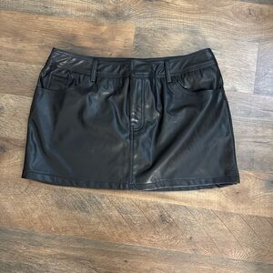 Black Leather Mini Skirt